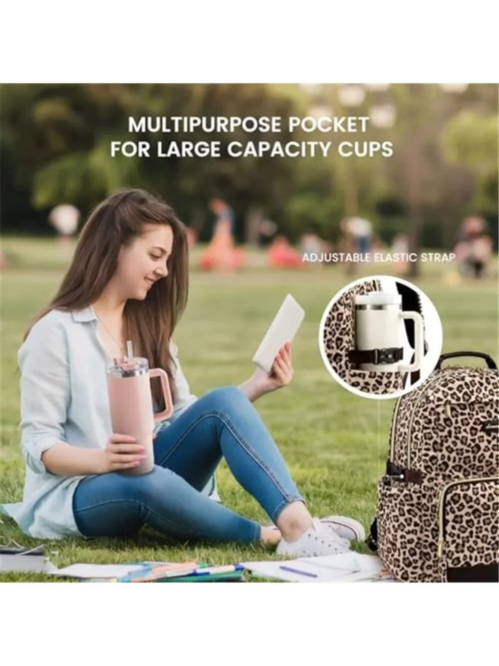 LOVEVOOK Laptop Backpack Women Large College Work Travel Anti Theft Water Bottle